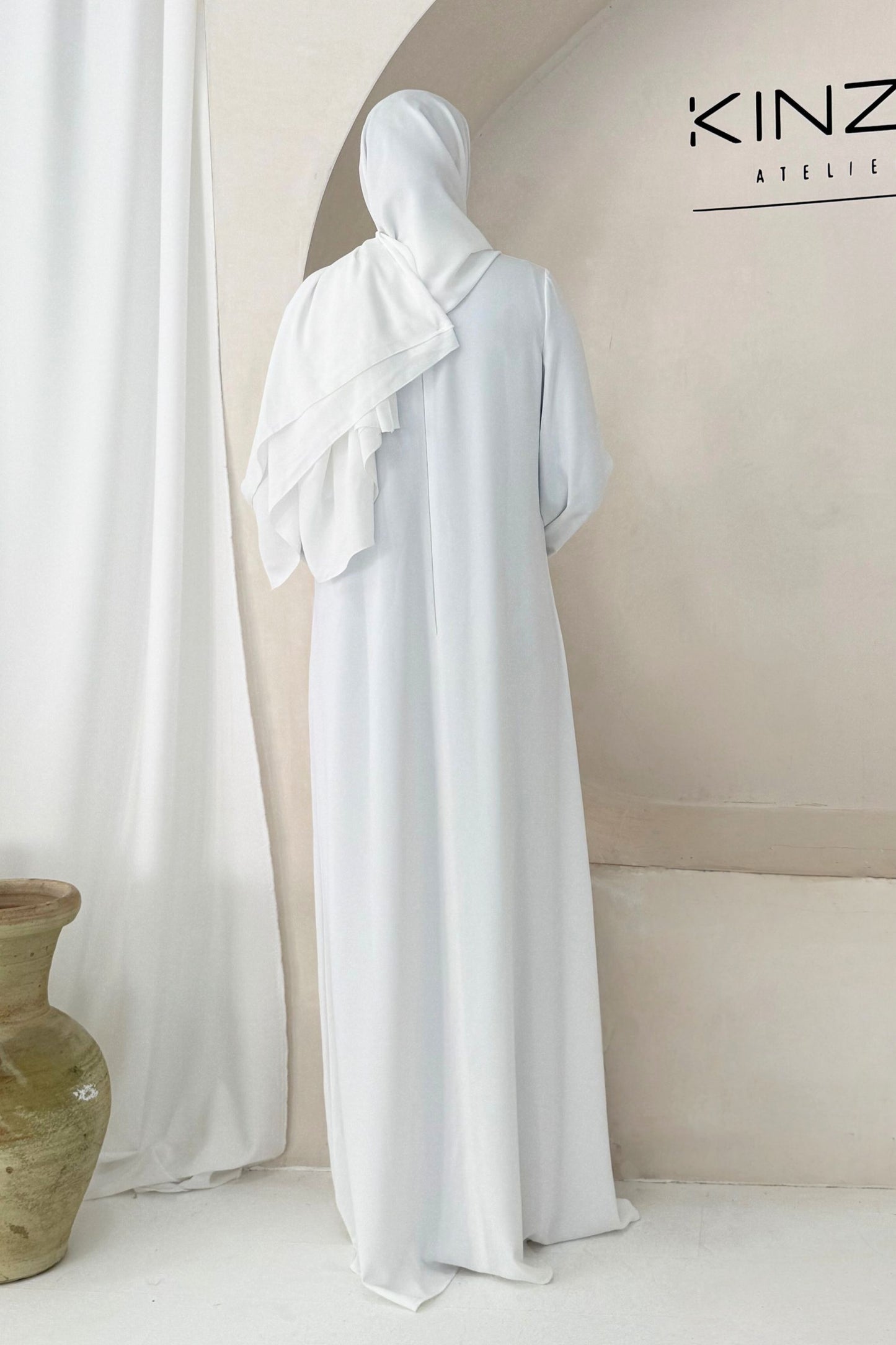 A M I N A  Bridal Abaya - Buttoned Abaya