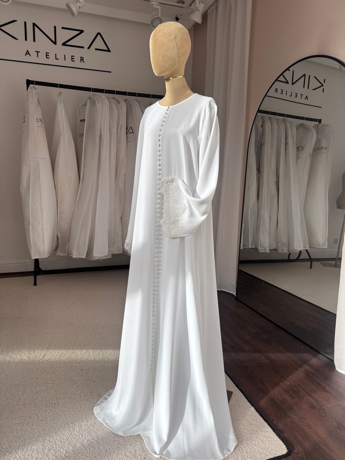 A M I N A  Bridal Abaya - Buttoned Abaya