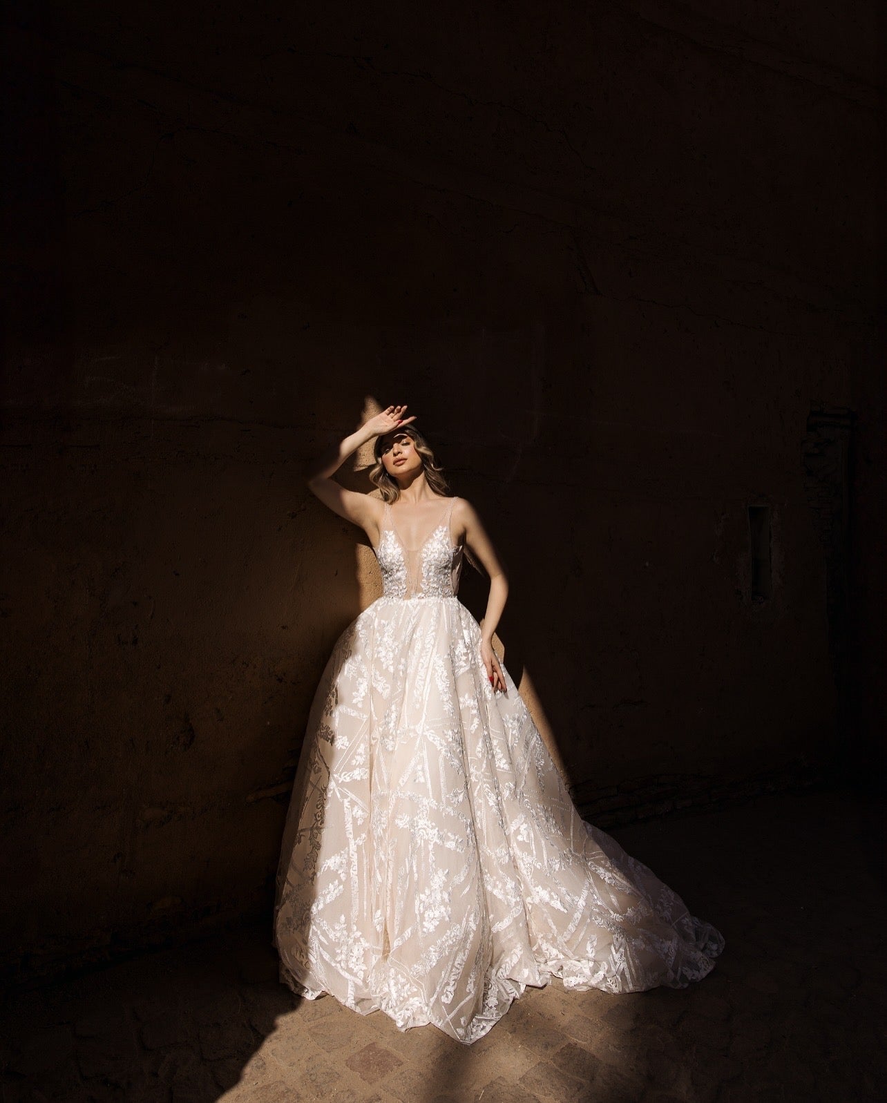 A U R O R A - Blush A Line Gown