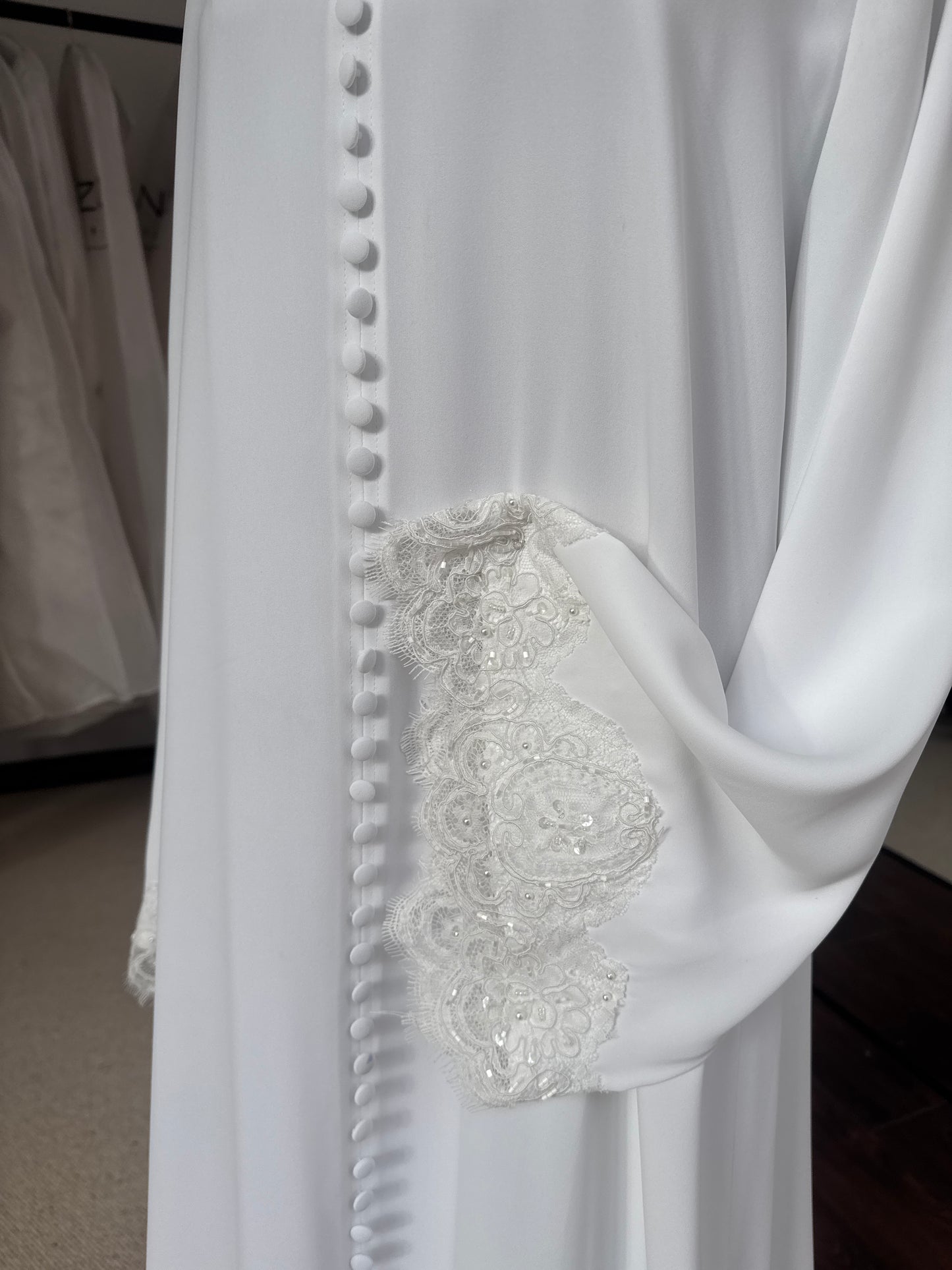 A M I N A  Bridal Abaya - Buttoned Abaya