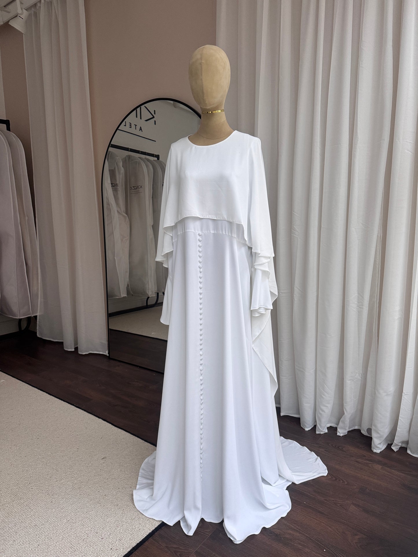A I S H A  Bridal Abaya - A line Cape Dress