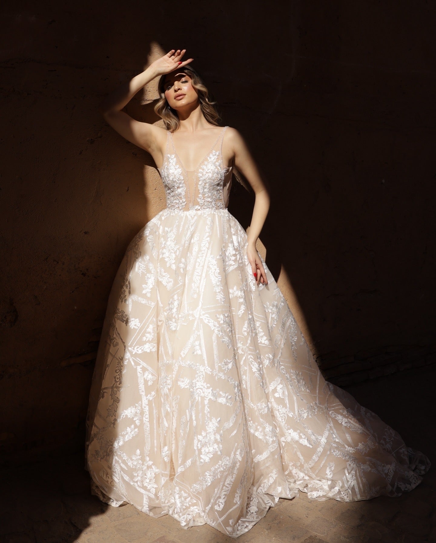 A U R O R A - Blush A Line Gown