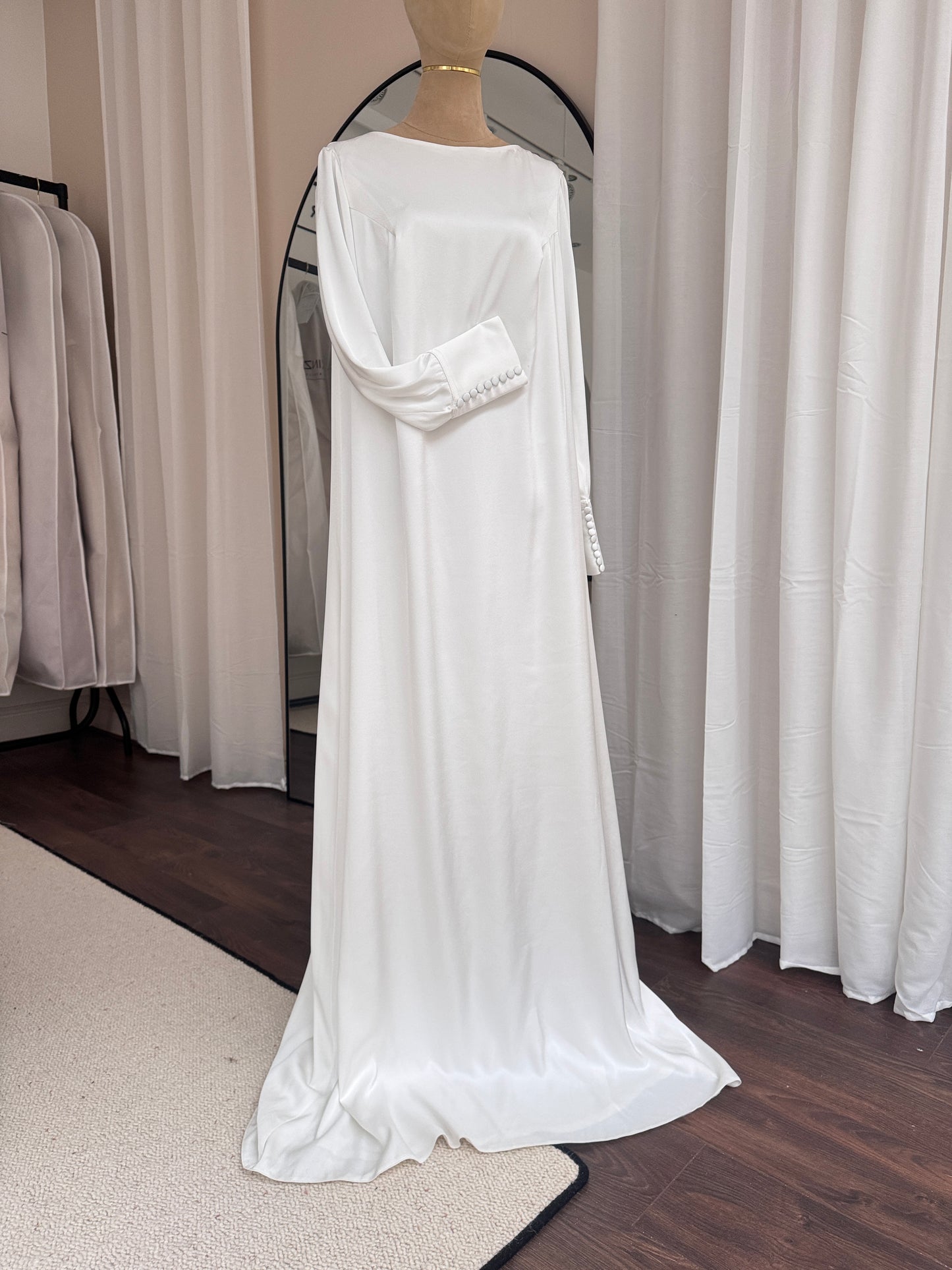 A N I Q A  Bridal Abaya - Slip and Trail Gown