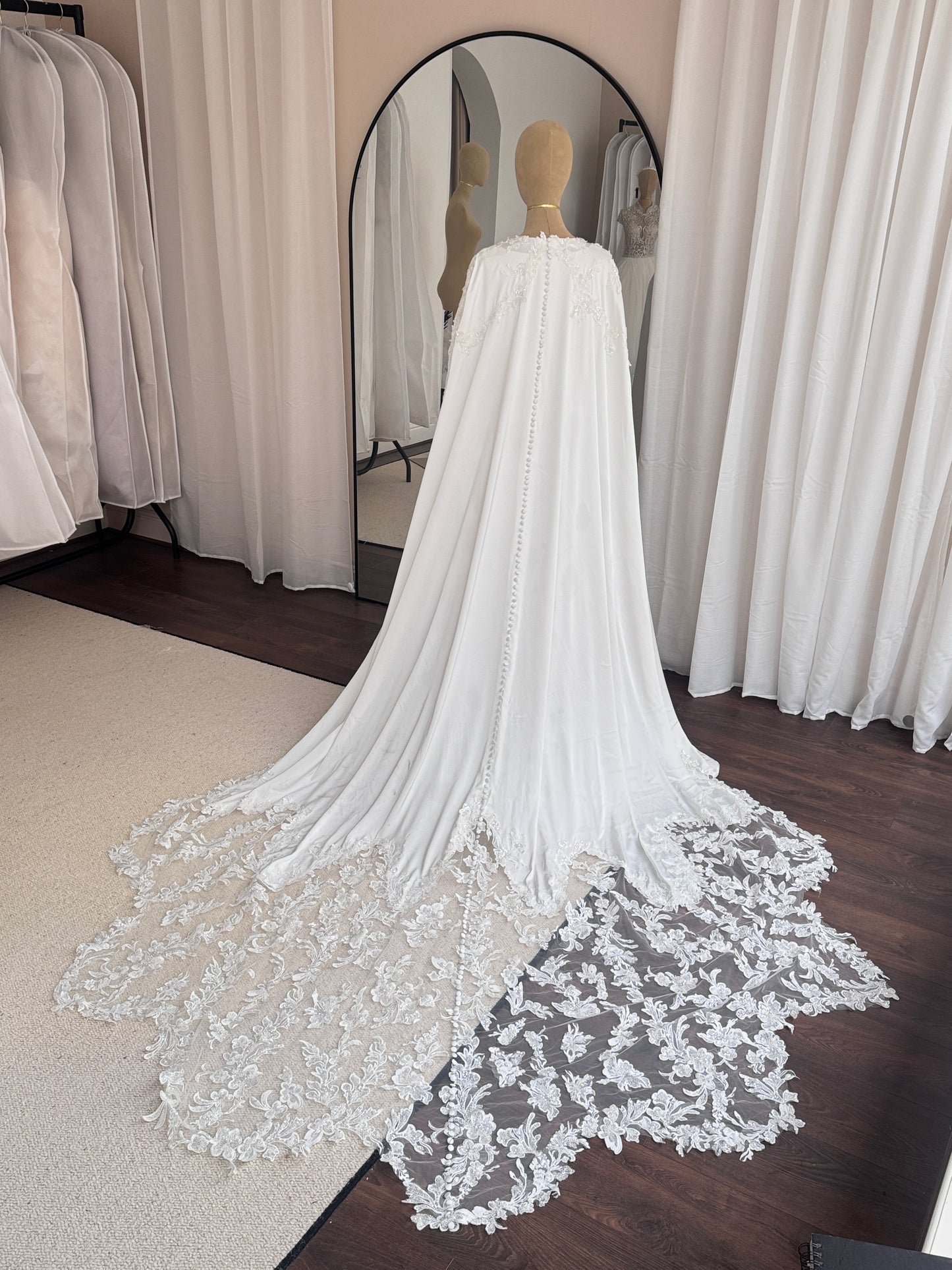 A N I Q A  Bridal Abaya - Slip and Trail Gown