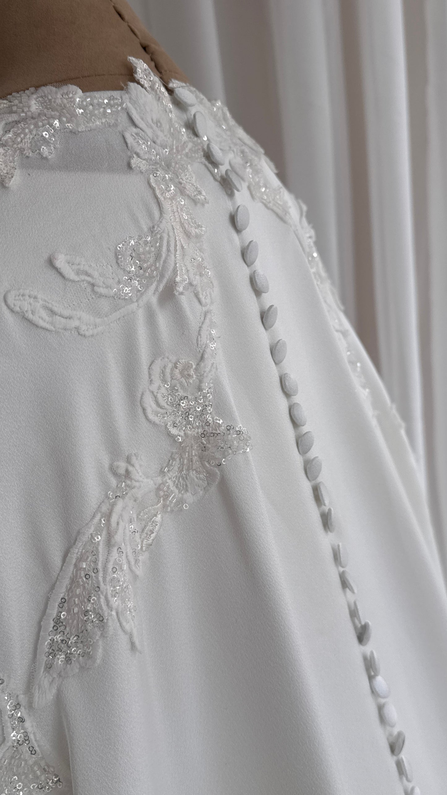 A N I Q A  Bridal Abaya - Slip and Trail Gown