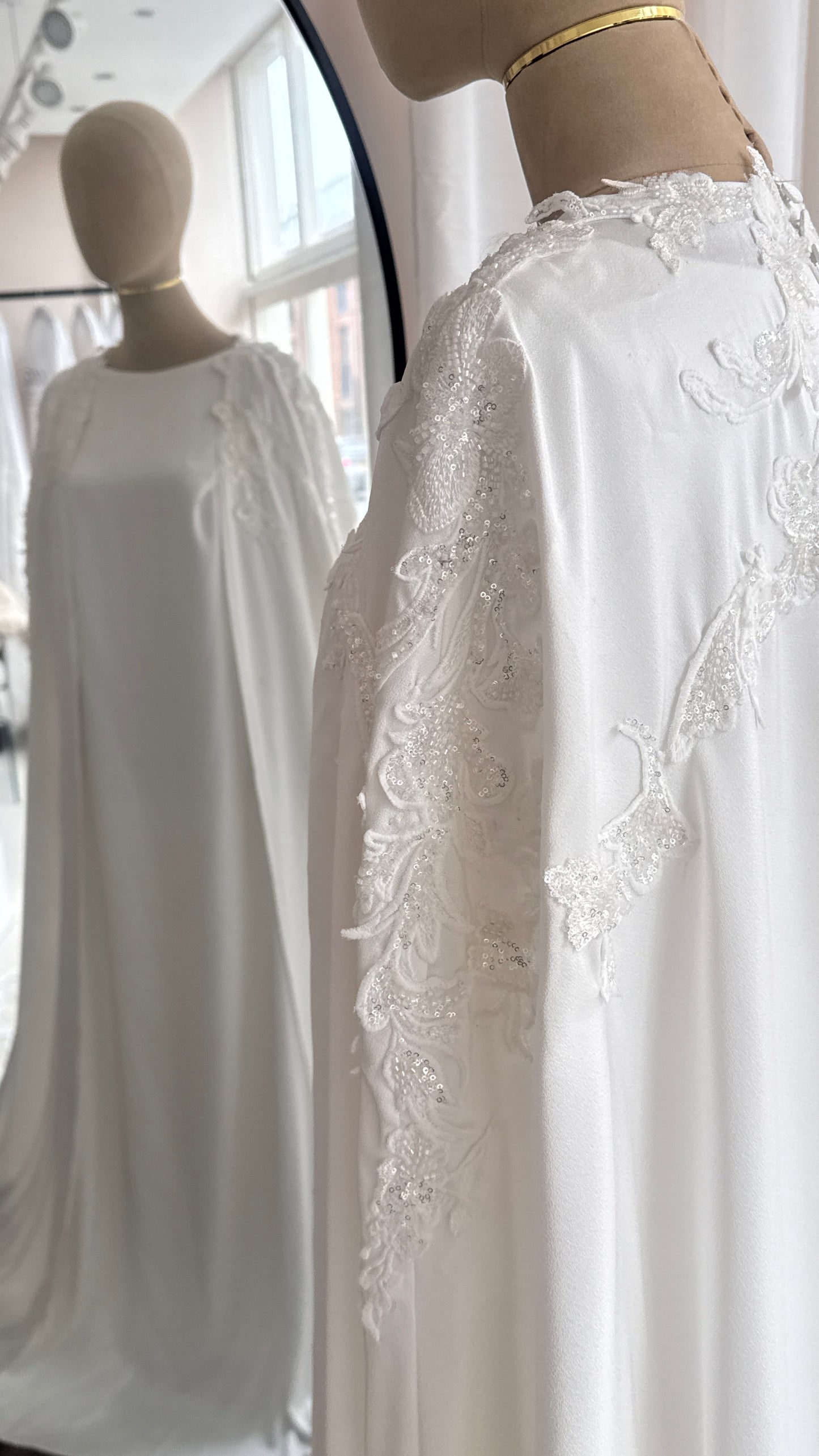 A N I Q A  Bridal Abaya - Slip and Trail Gown