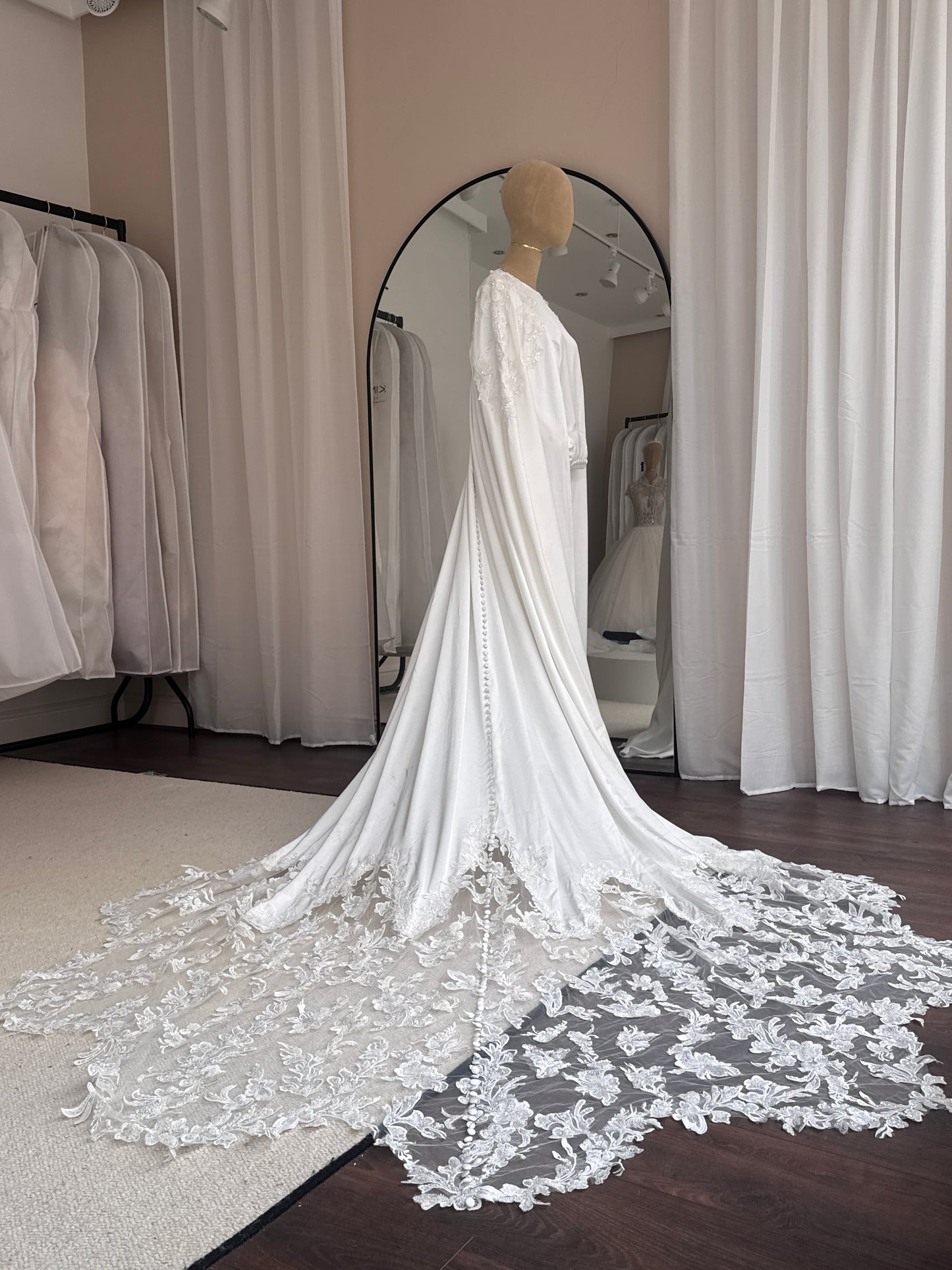 A N I Q A  Bridal Abaya - Slip and Trail Gown