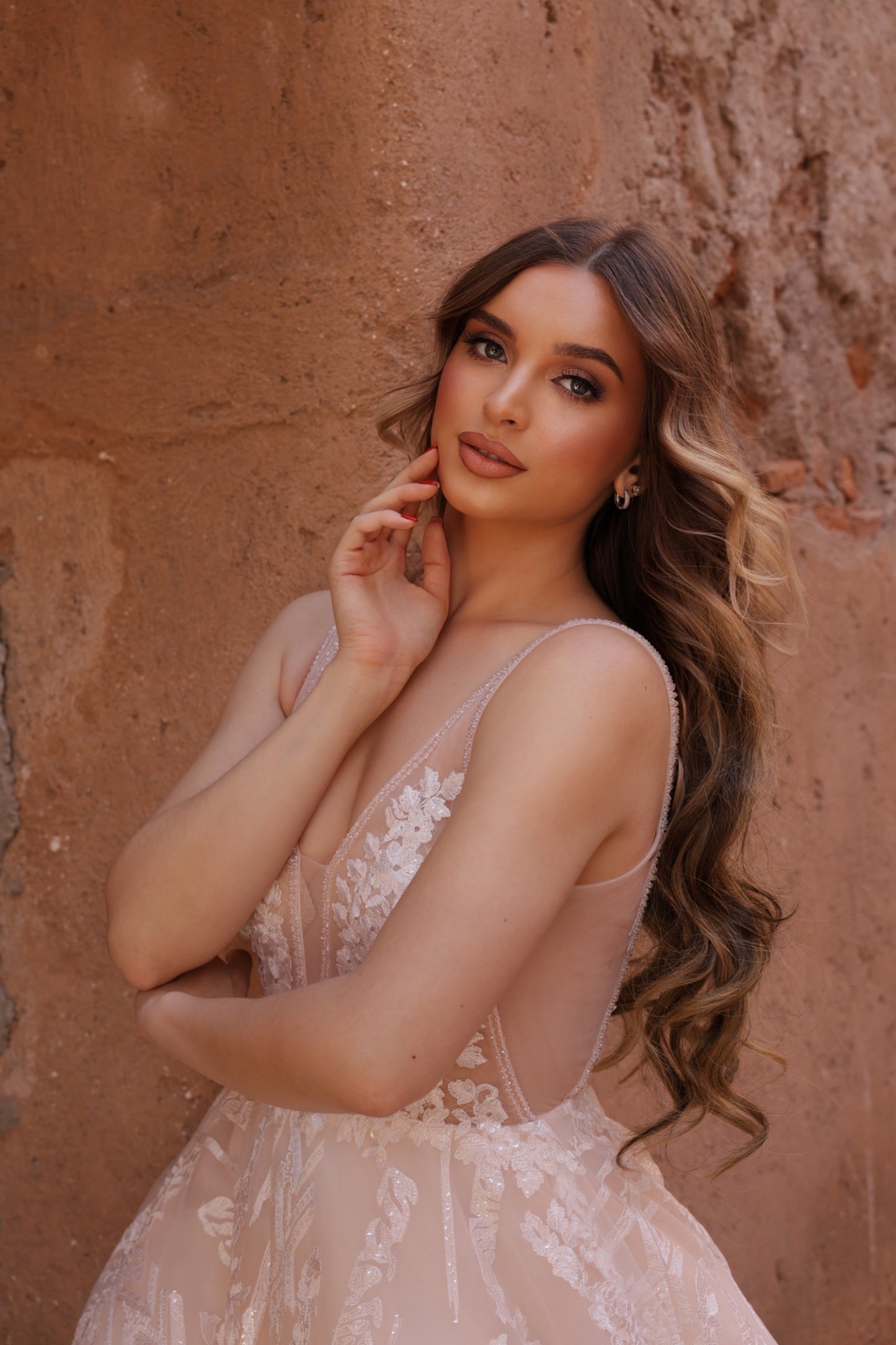 A U R O R A - Blush A Line Gown