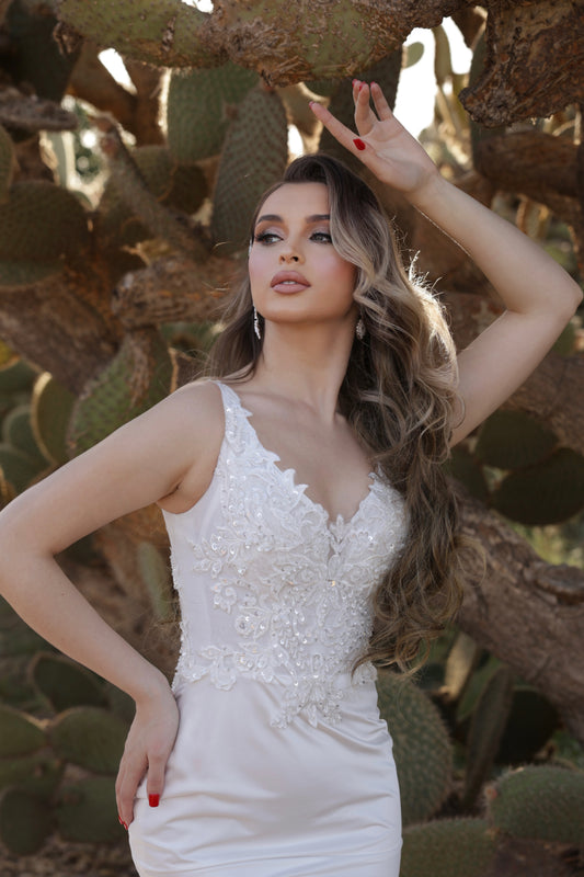 N I R V A N A - Satin Fishtail Gown