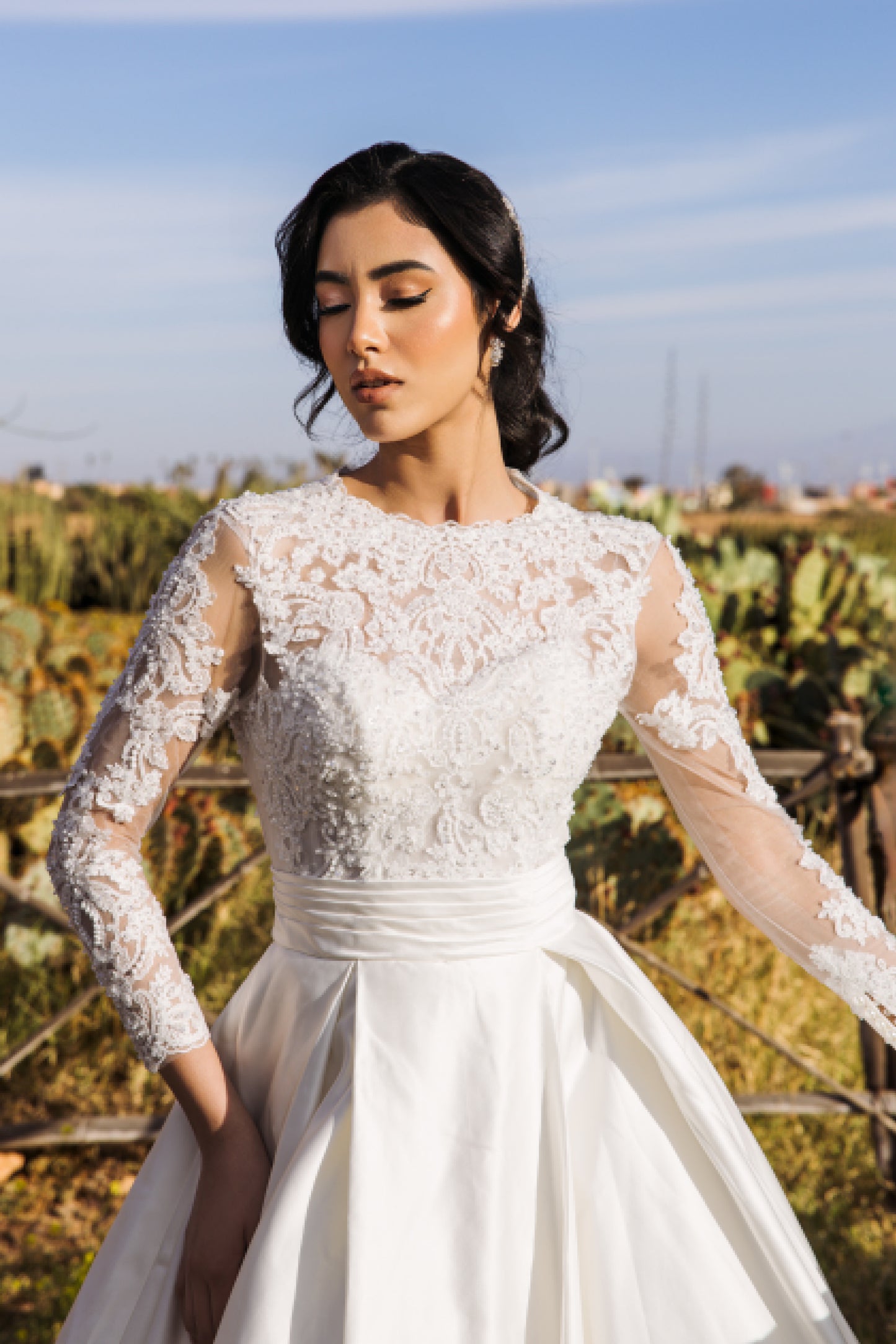 S E R E N E - Satin A Line Gown